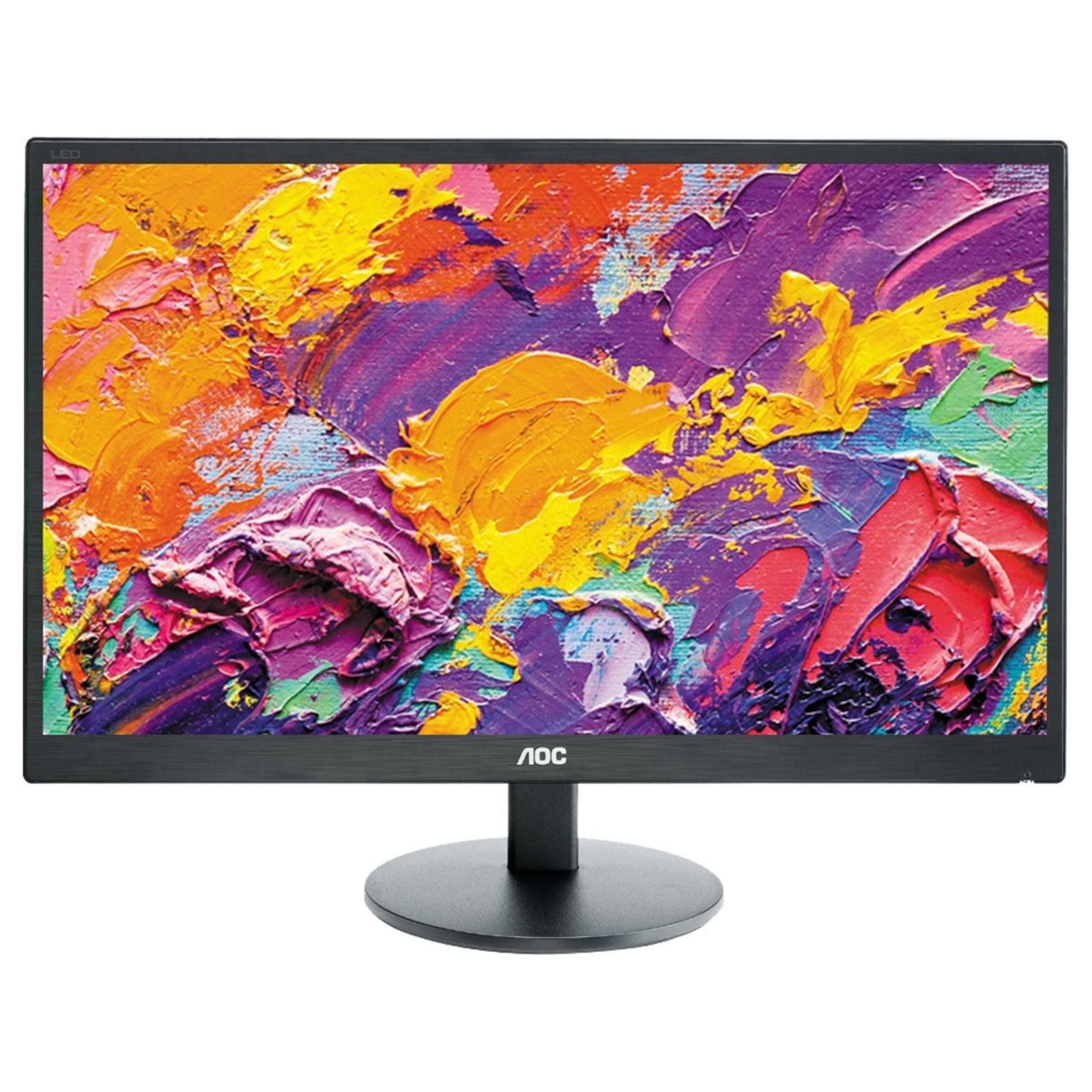 AOC E2270SWHN 21.5 Inch Monitor, Full HD, Widescreen, VGA, HDMI, 5ms, 60Hz, VESA, Tilt-PCR Business Solutions Ltd